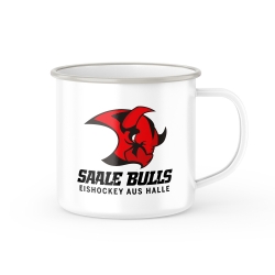 Saale Bulls - Emaille Tasse - Logo