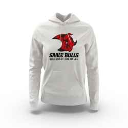 Saale Bulls - Frauen Logo Hoody - weiß - Gr: 2XL