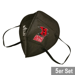 BUNDLE - Saale Bulls  - FFP2 Maske - schwarz - Logo - 5er